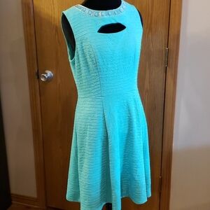 Studio one new york textured keyhole dress midi